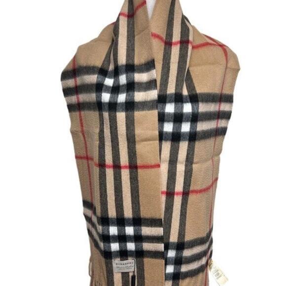 Burberry Women's Giant Check Cashmere Scarf` - Picture 5 of 7
